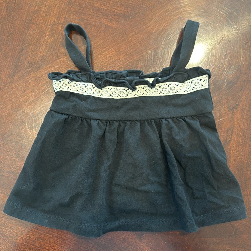 Janie and Jack Black Lace Tank Top 2T